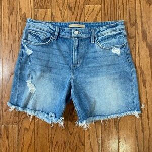 Joe's Jeans Blue Distressed Jean Shorts